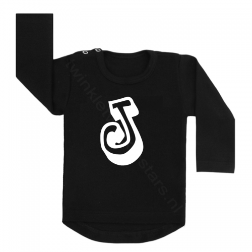 Longsleeve zwart letter J choose