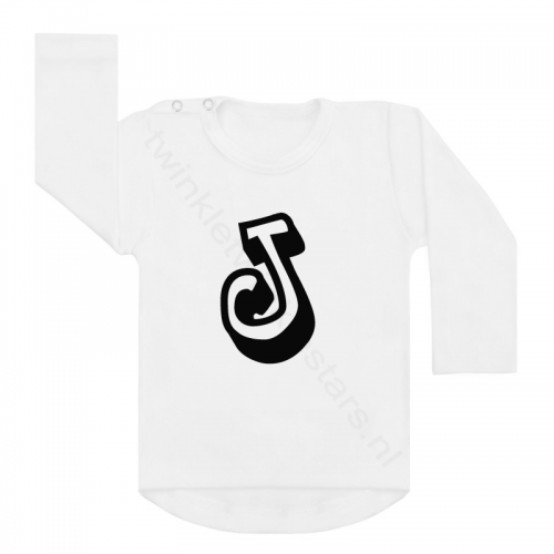 Longsleeve wit letter J choose