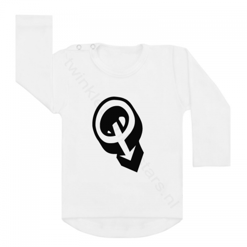 Longsleeve wit letter Q choose