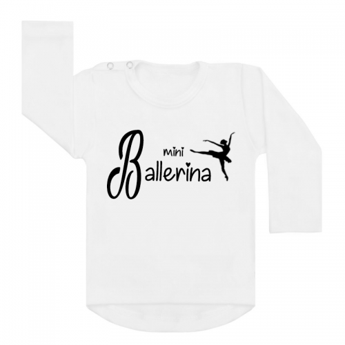 Longsleeve wit mini ballerina