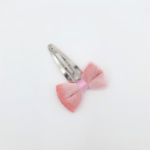 Haarspeldje pink velvet bow