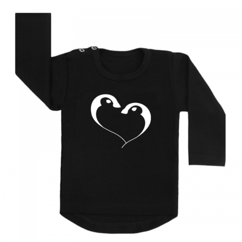 Longsleeve zwart Pinguinlove