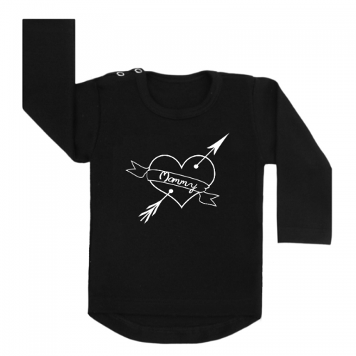 Shirt Mommy Heart zwart