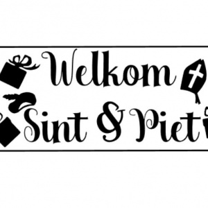 Raamsticker Welkom sint en piet