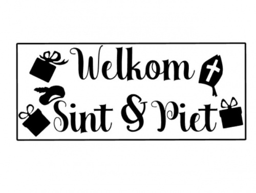 Raamsticker Welkom sint en piet