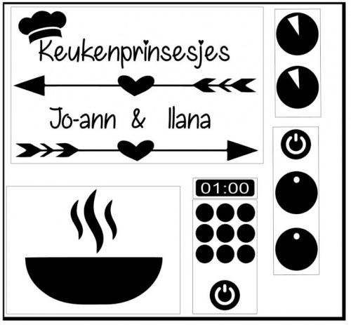 Keuken Sticker Set Prinsesjes