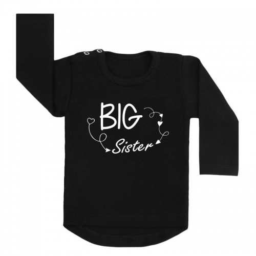 big sister arrows shirt zwart