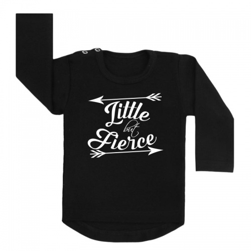 little but fierce shirt zwart