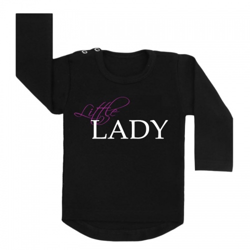 little lady shirt zwart