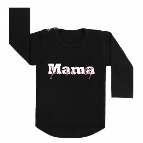 shirt zwart mama je bent lief moederdag