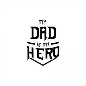 strijkapplicatie my dad is my hero