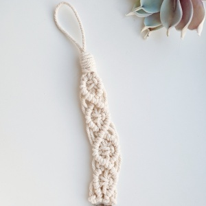 Handgemaakt macrame speenkoord