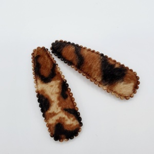 Setje haarspeldjes soft leopard