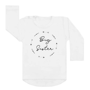 Wordt jou kleine grote zus? Dan is dit superlieve big sister shirt voor jou! Shirt Big Sister rond. Ook als strijkapplicatie beschikbaar. De leukste strijkapplicaties en shirts voor zwangerschapsaankondiging! Vier de komst van je kindje in stijl met onze grote zus of broer shirts.