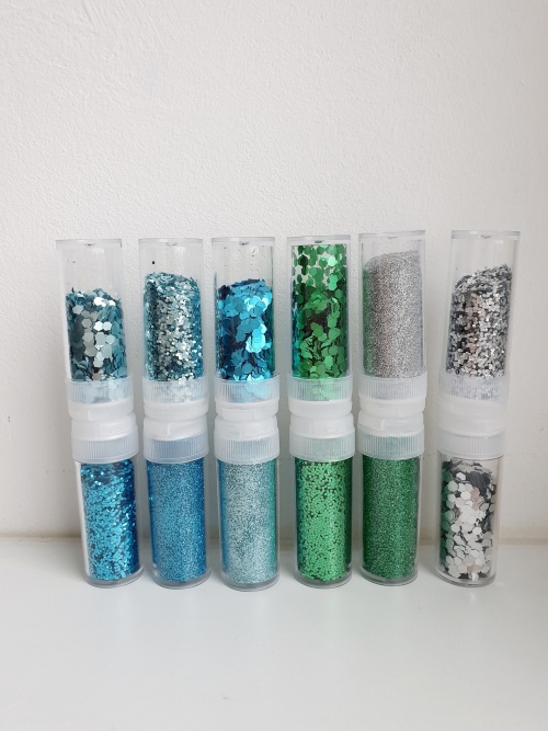 Kleuren glitters