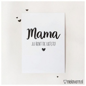 Ansichtkaart mama de liefste