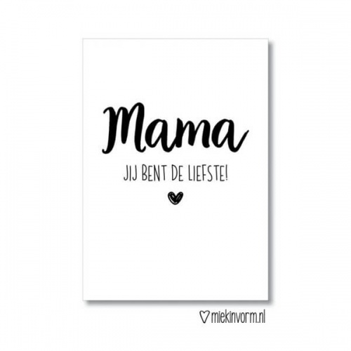 Ansichtkaart mama de liefste