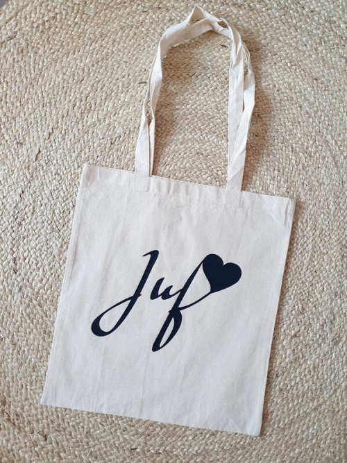 Canvas tas juf